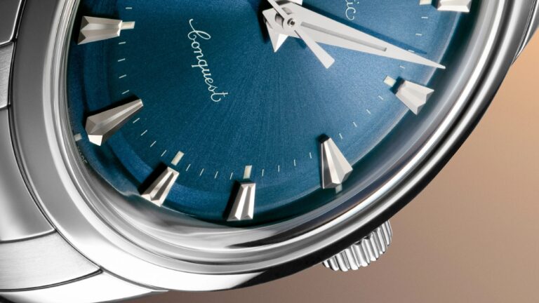 a blue Longines watch