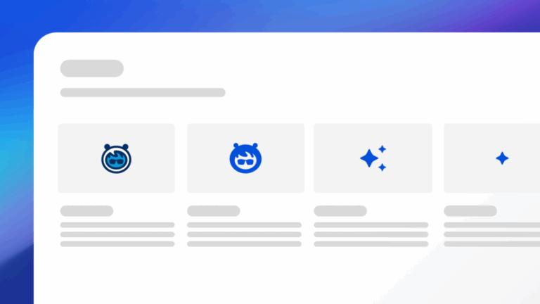 A slide with two Astro icons and two sparkle icons that represent different states of agentic avatars.