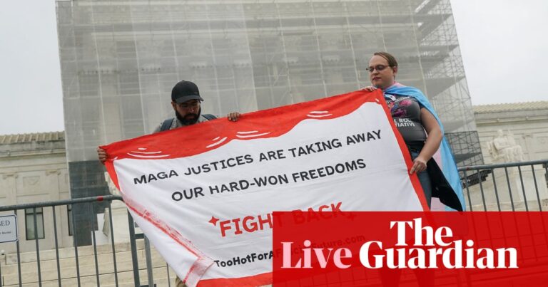 Trump calls supreme court ruling ‘monumental victory’ as liberal justice blasts decision a ‘travesty for rule of law’ – live | US supreme court