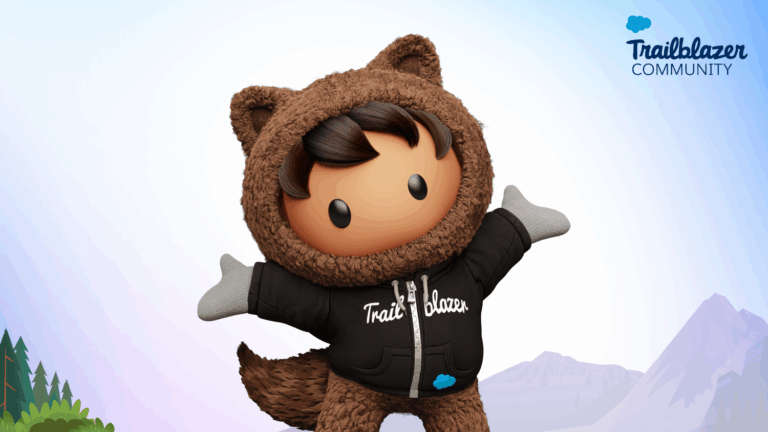 Illustration of Astro, the Salesforce character, standing with his arms open