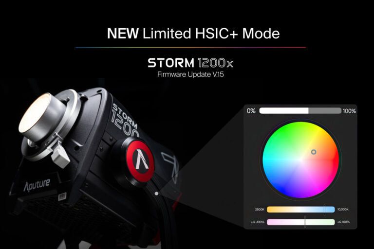 Aputure STORM 1200x gets HSIC+ Color Control