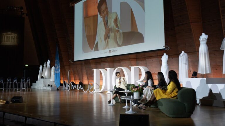 Tamu McPherson interviews three mentees at the Women@Dior conference