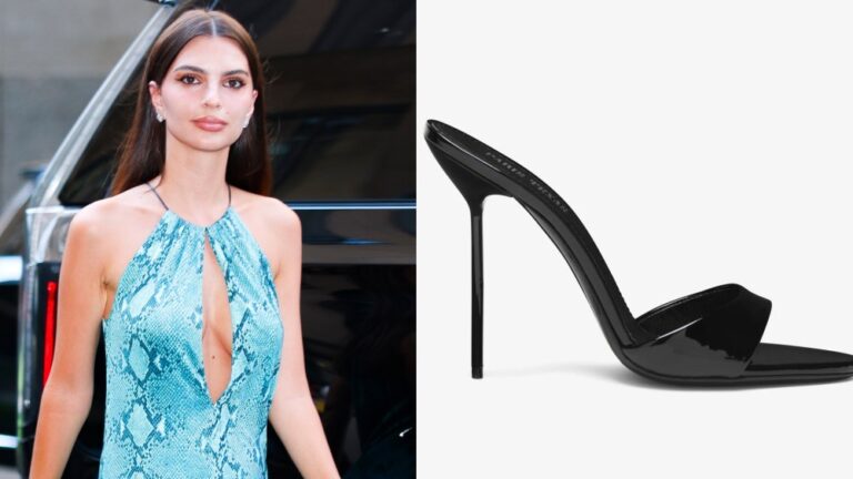 Emily Ratajkowski headed to an interview with host Seth Meyers on Wednesday.