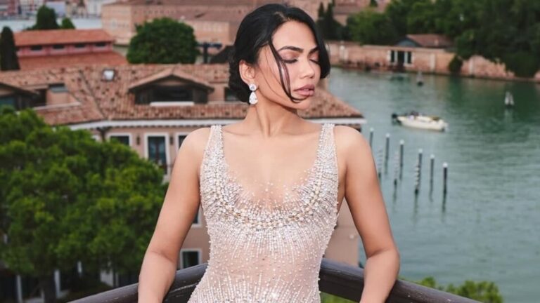 Harvard educated Gujarat origin CEO Mona Patel was a vision in sparkly nude gown at Jeff Bezos, Lauren Sanchez wedding | Fashion Trends