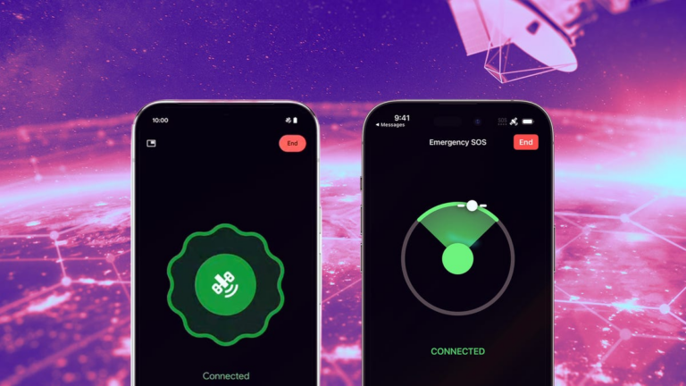 Satellite connectivity on two phones