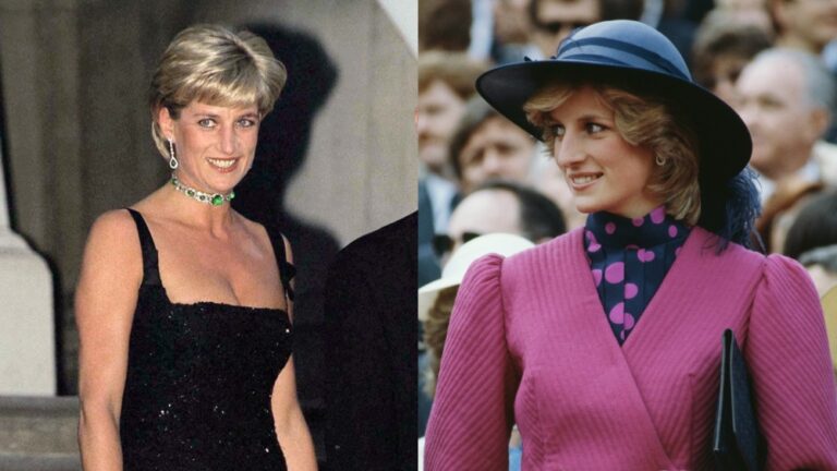 Princess Diana on her birthday in 1997, left, and 1983, right.