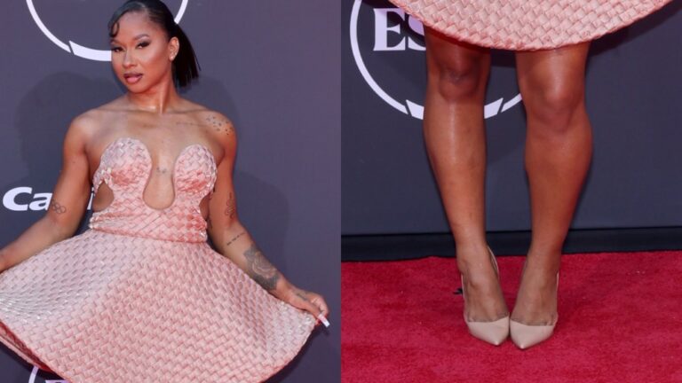Jordan Chiles wears Christian Louboutin pumps at 2025 ESPY Awards in Los Angeles