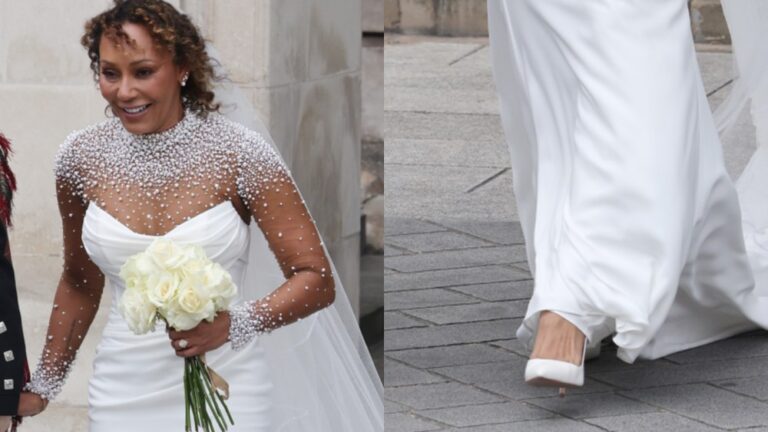 Mel B wears pointed-toe pumps at wedding to Rory McPhee in London