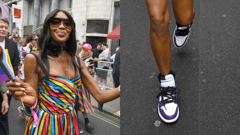 Naomi Campbell wears Air Jordans at Pride In London 2025 Parade