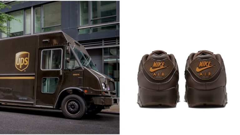 UPS truck, Nike sneakers