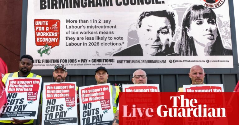 No 10 defends stance on Birmingham bin strikes after Unite votes – UK politics live | Politics