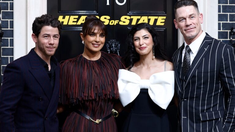 Priyanka Chopra in a fabulous fringe dress is ready for some fun at London Heads Of State premiere with Nick Jonas | Fashion Trends