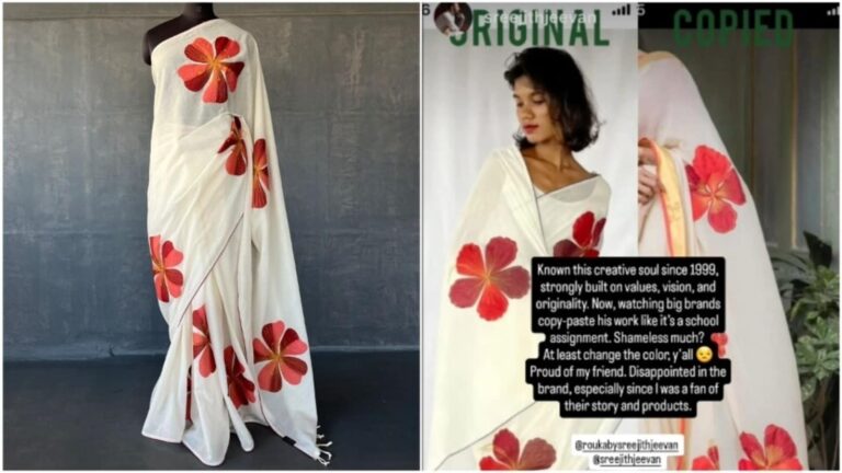 Saree label Suta faces online backlash amid plagiarism accusation by Kerala brand Rouka: 'Shamelessly copying original' | Fashion Trends