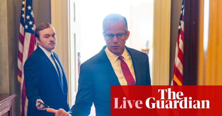 Senate approves cuts to global aid funding and public broadcasting in win for Trump – US politics live | US news