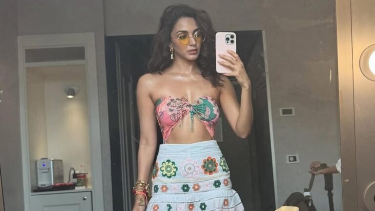 3 pics of Kiara Advani flaunting toned abs in War 2 song Aavan Jaavan: Trendy crop tops with shorts to chic white skirt | Fashion Trends