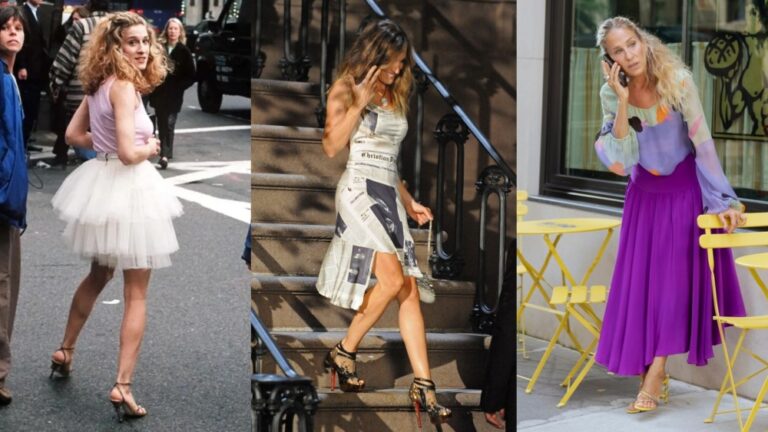Sarah Jessica Parker as Carrie Bradshaw.