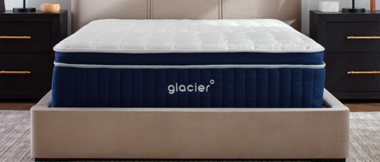 Glacier Apex Hybrid mattress review: Surprisingly soft with effective cooling powers The Glacier Apex Hybrid mattress on a bed in a bedroom