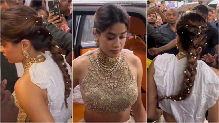 Janhvi Kapoor’s back wrapped in tissues leaves internet confused: 'Is she hiding a tattoo?’ Stylist reveals real reason | Fashion Trends