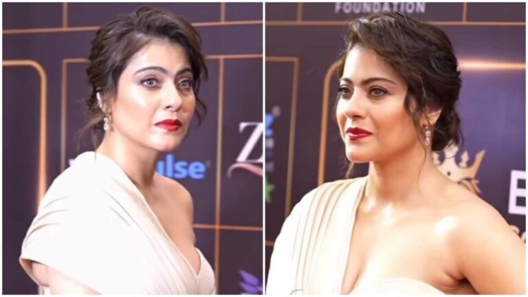 Kajol at 51 steals the show in glittering diamonds and a chic one-shoulder gown for red carpet event: Watch | Fashion Trends