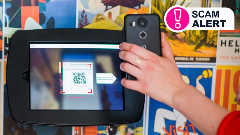 QR codes are being weaponized in new quishing attacks, and most people don’t realize – here’s how to stay safe A hand holding a phone that's scanning a QR code on a screen