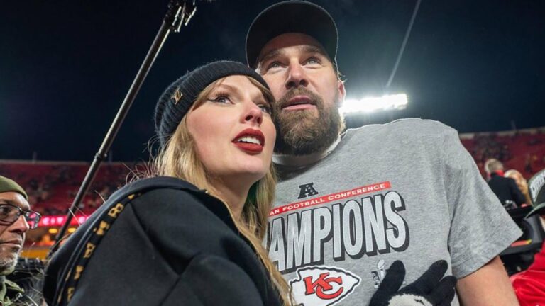 Taylor Swift and Travis Kelce get engaged.