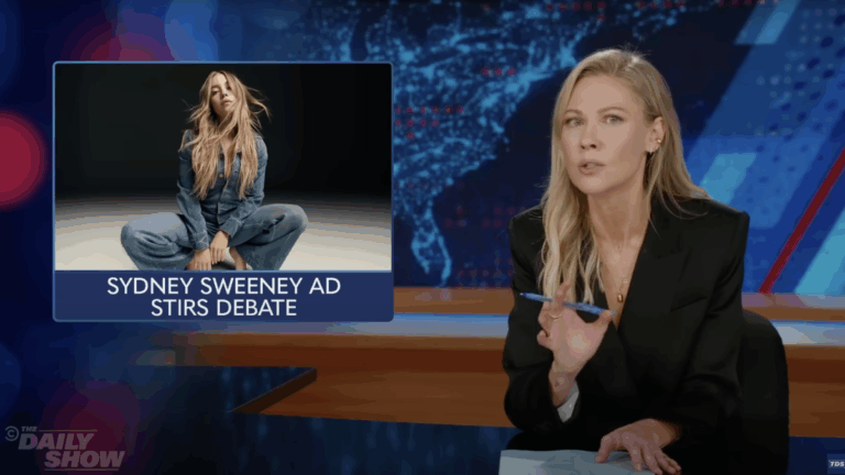 'The Daily Show' reacts to Republicans defending the Sydney Sweeney American Eagle ad