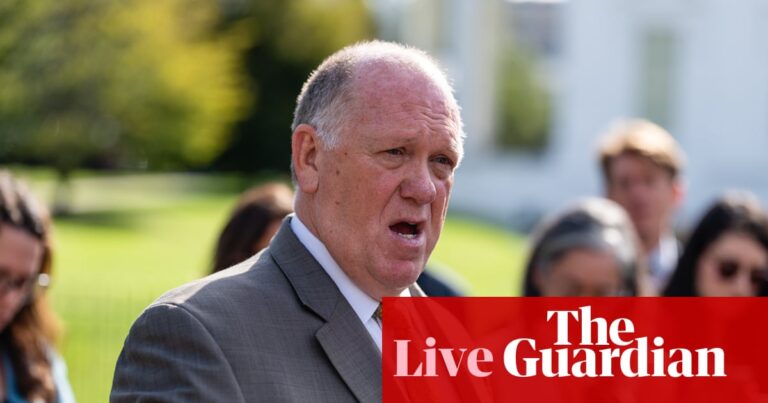 Trump’s border czar says there will be a ‘ramp up’ of Ice operations in Democratic-led cities – US politics live | US news