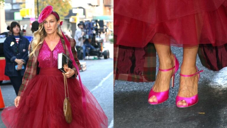 Sarah Jessica Parker on the set of "And Just Like That" on Oct. 22, 2024 in New York City.