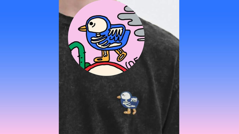 Image showing an Urban Revivo T-shirt and copied artwork