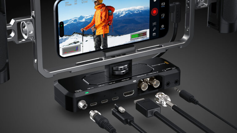 Blackmagic Camera ProDock for iPhone 17 Pro Adds HDMI, Genlock, Timecode, USB-C SSDs, 12V Power and Audio Connections