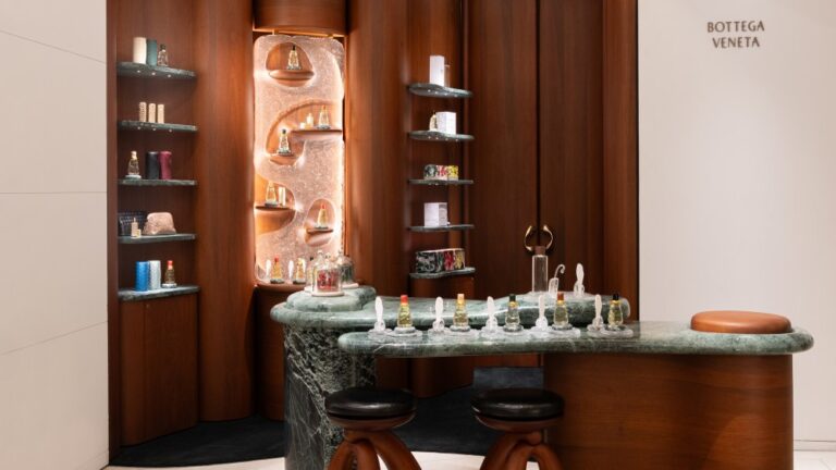 Bottega Veneta's fragrance counter at Bergdorf Goodman.