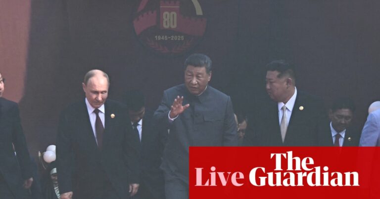 China’s victory day parade live: Xi Jinping appears alongside Putin and Kim Jong-un | China China’s victory day parade live: Xi Jinping appears alongside Putin and Kim Jong-un | China