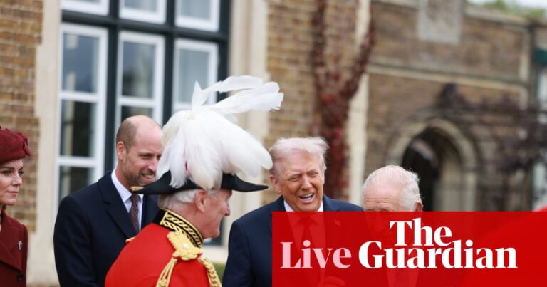 Donald Trump greeted by the king, William and Kate after landing in Windsor – UK politics live | Politics