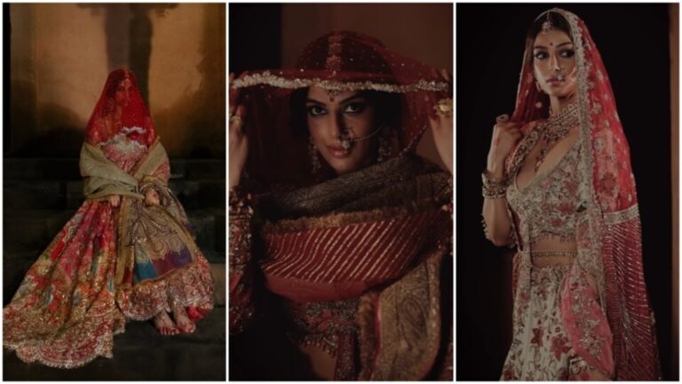 Harnaaz Sandhu looks divine as bride in the most exquisite cream, pink and red bridal lehengas: See her new photoshoot