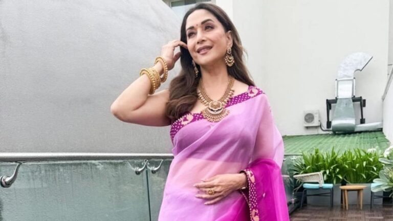Madhuri Dixit’s ombré saree is the shaded glam comeback we didn’t know we needed | Fashion Trends