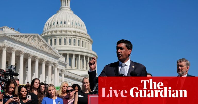 Only two more Republicans needed to force vote on Epstein files release, bill co-sponsor says – live | Jeffrey Epstein