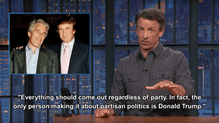 Seth Meyers reacts to Trump's condemnation of bill to release Epstein files