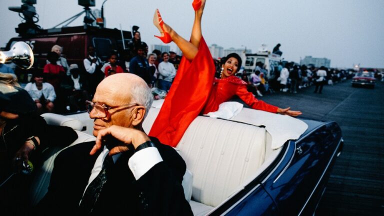 (Original Caption) Parade held on the Atlantic City Boardwalk the night before the Miss American Pageant. (Photo by mark peterson/Corbis via Getty Images)