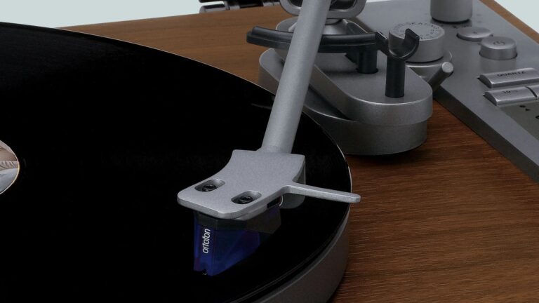 Close-up of a turntable