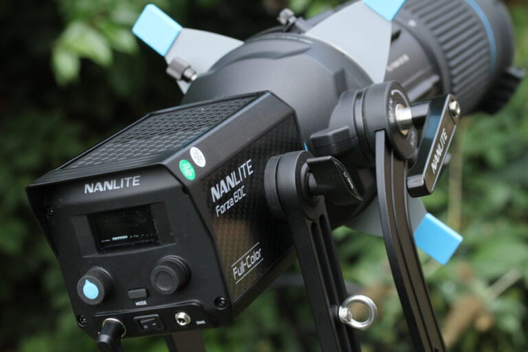 Nanlite Forza 60C with 18 to 36-degree projection attachment.