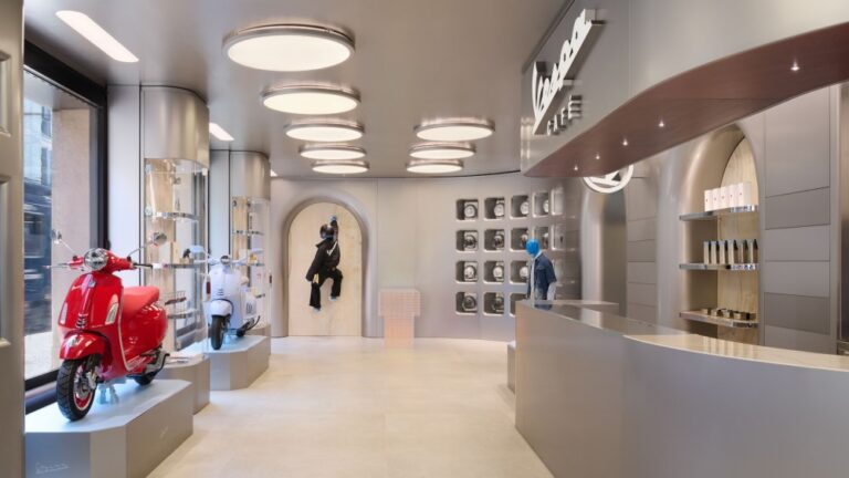Inside the Vespa The Empty Space concept store in Milan.