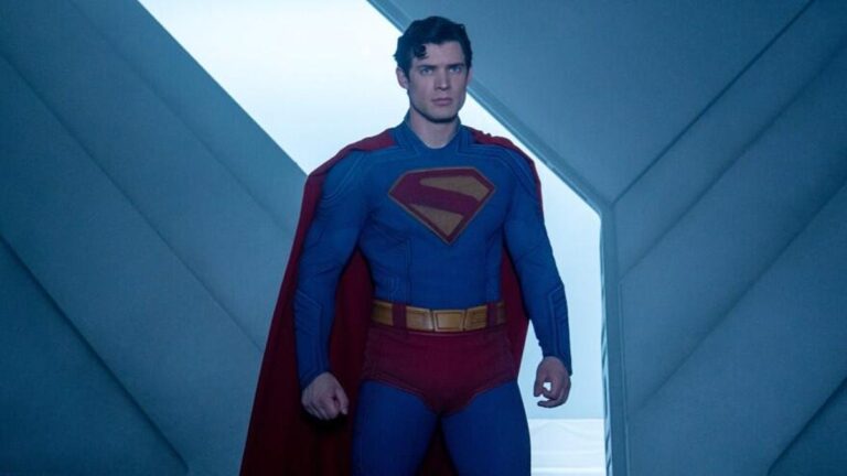 David Corenswet as the titular Kryptonian hero in James Gunn&apos;s Superman.