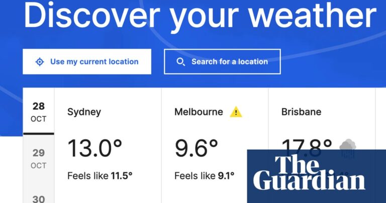 Bureau of Meteorology apologises for new website and promises changes after ‘flawed’ update | Australia weather Bureau of Meteorology apologises for new website and promises changes after ‘flawed’ update | Australia weather