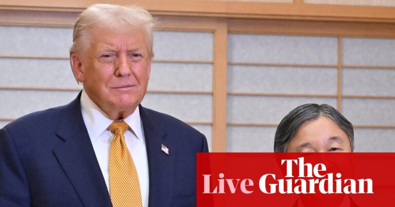 Donald Trump greeted by Emperor Naruhito in Japan before meeting new prime minister – US politics live | US news Donald Trump greeted by Emperor Naruhito in Japan before meeting new prime minister – US politics live | US news