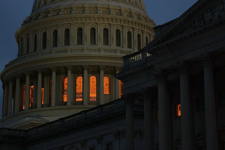 Government Shutdown to Delay Data, Including Key Jobs Report A view of the U.S. Capitol as the sun sets on September 29, 2025 in Washington, DC.