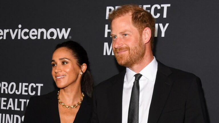 Meghan Markle wears Giorgio Armani at the Project Healthy Minds World Mental Health Day Gala on Oct. 9, 2025 in New York City.