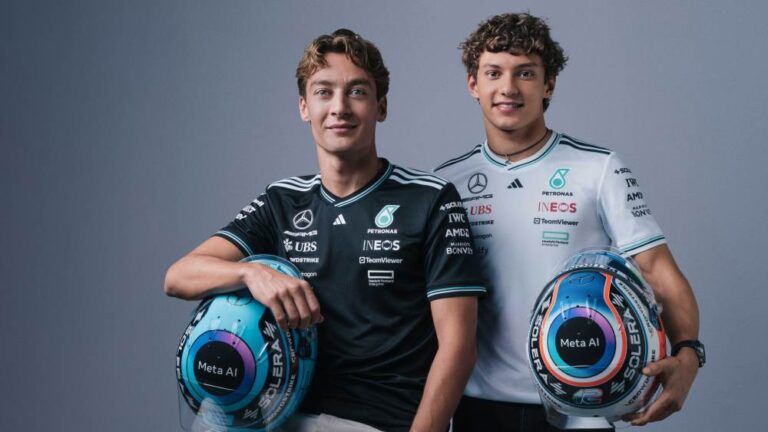 Meta AI, Mercedes-AMG Petronas, Formula 1, George Russell, Kimi Antonelli