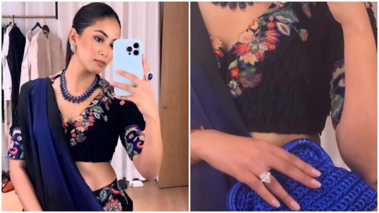 Mira Rajput fits in a 10-year-old lehenga for Diwali, but it's her massive diamond ring that steals the show