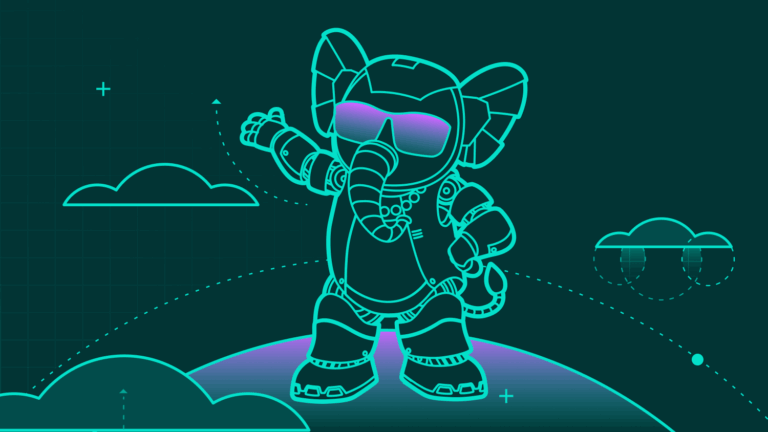 Relaunching the Salesforce Architecture Program Line art image of Agent Ruth on a dark green background