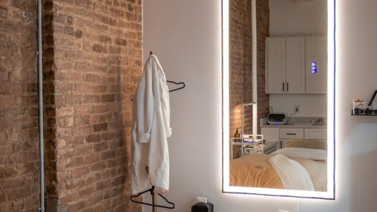 Social Media-Famous Facial Massage Center A treatment bed in Katya Young Studios